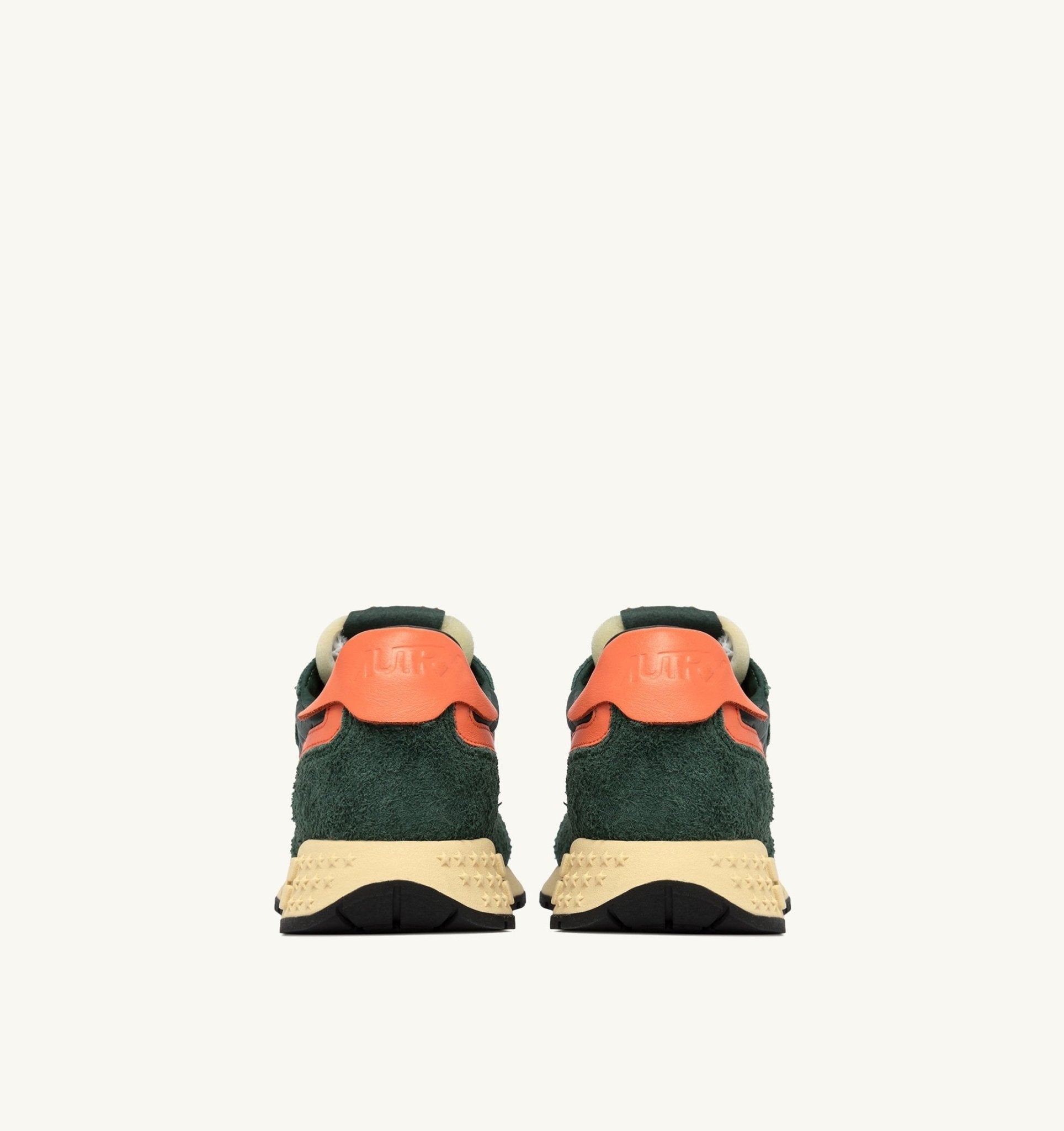 AUTRY - REELWIND LOW SNEAKERS IN NYLON AND SUEDE green and orange