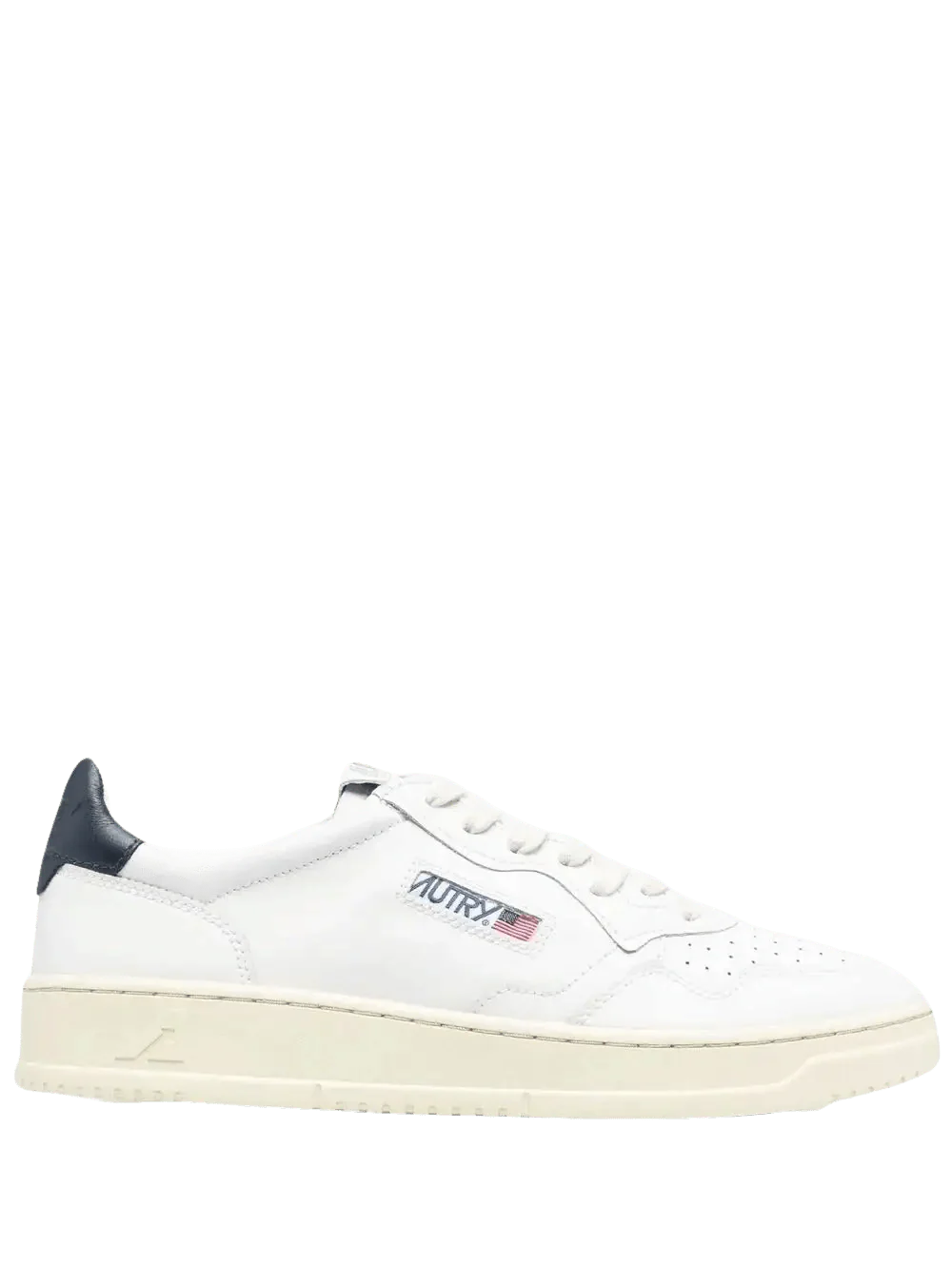 AUTRY - White and Blue Leather Sneakers