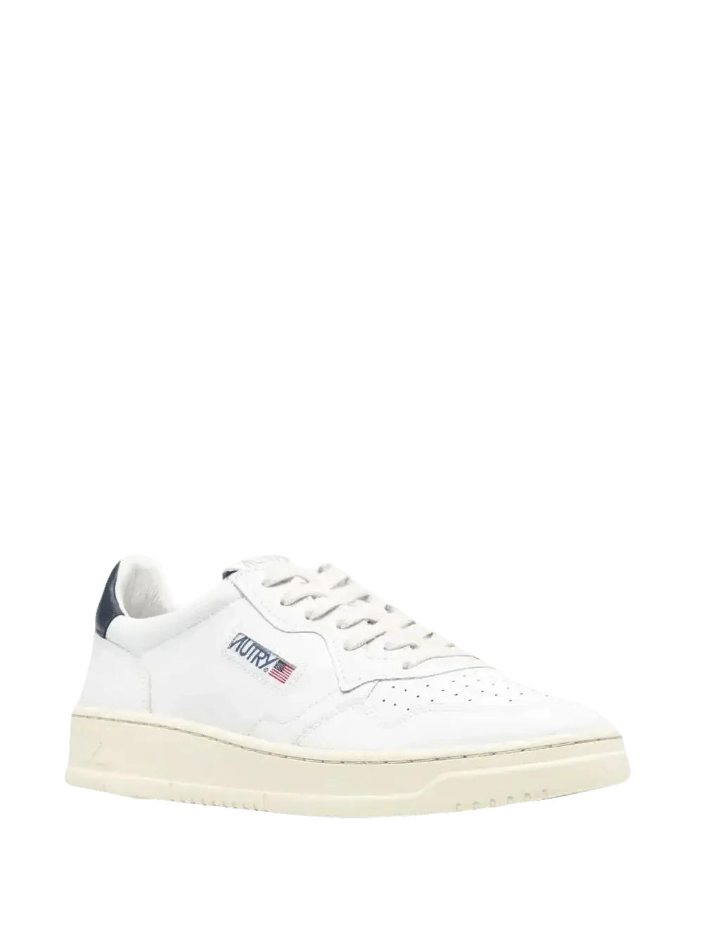 AUTRY - White and Blue Leather Sneakers