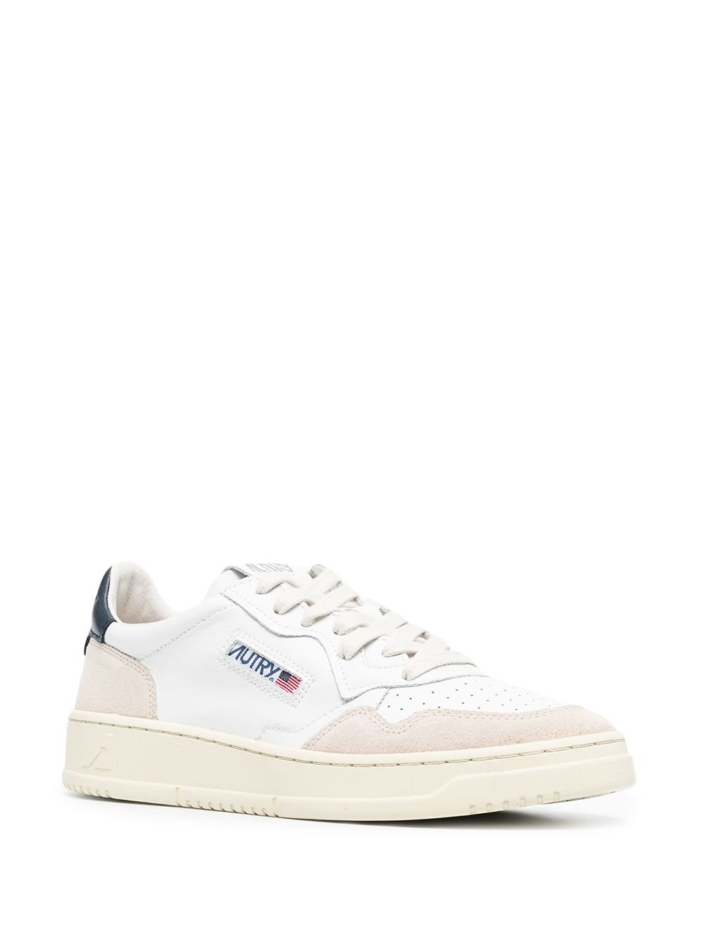 Autry - white suede panelled sneakers