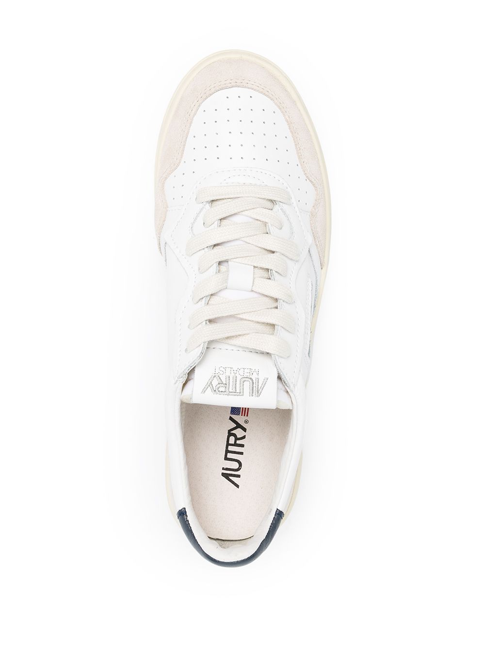 Autry - white suede panelled sneakers