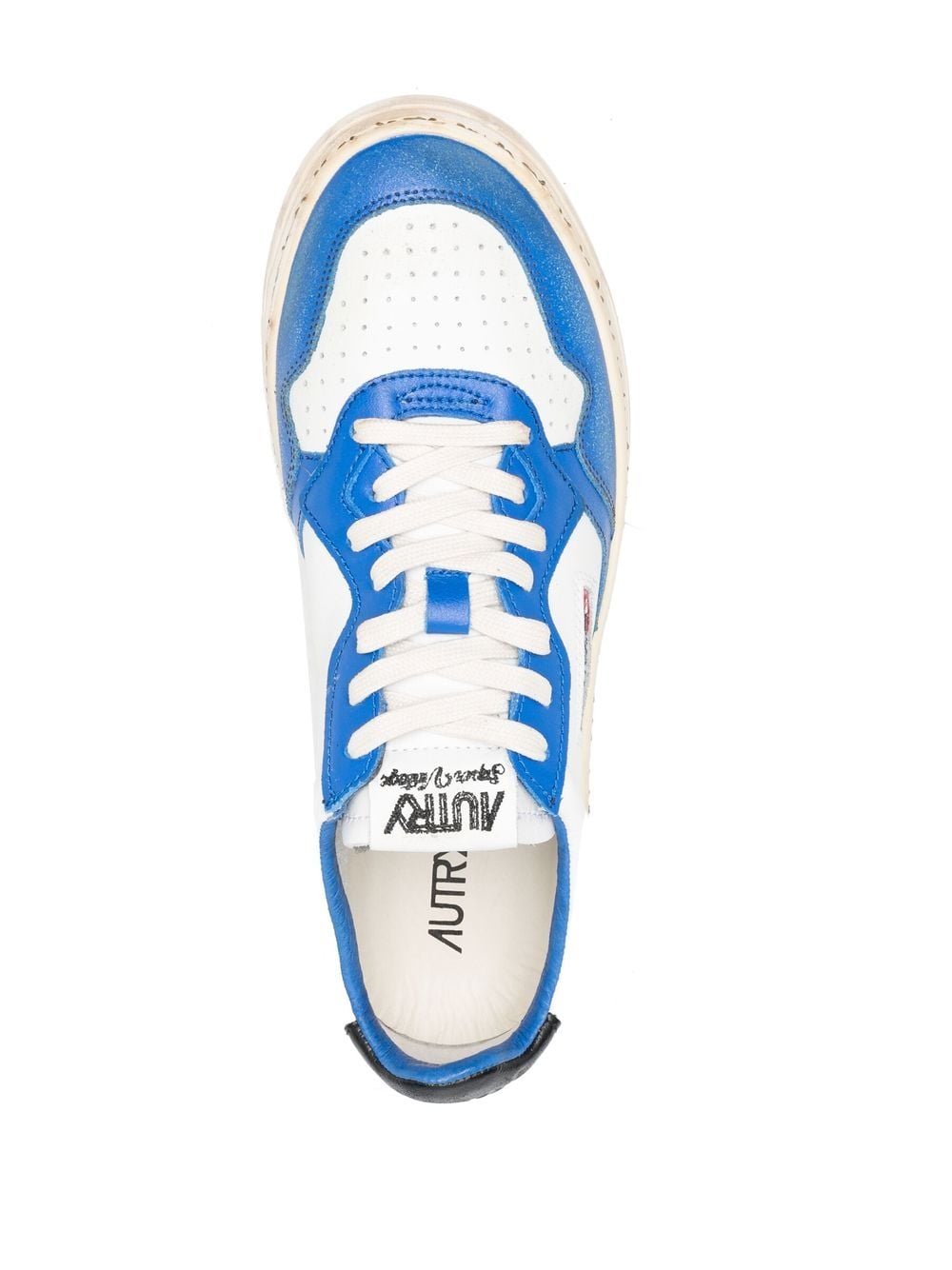 Autry Medalist Super Vintage sneakers in white, blue and black leather