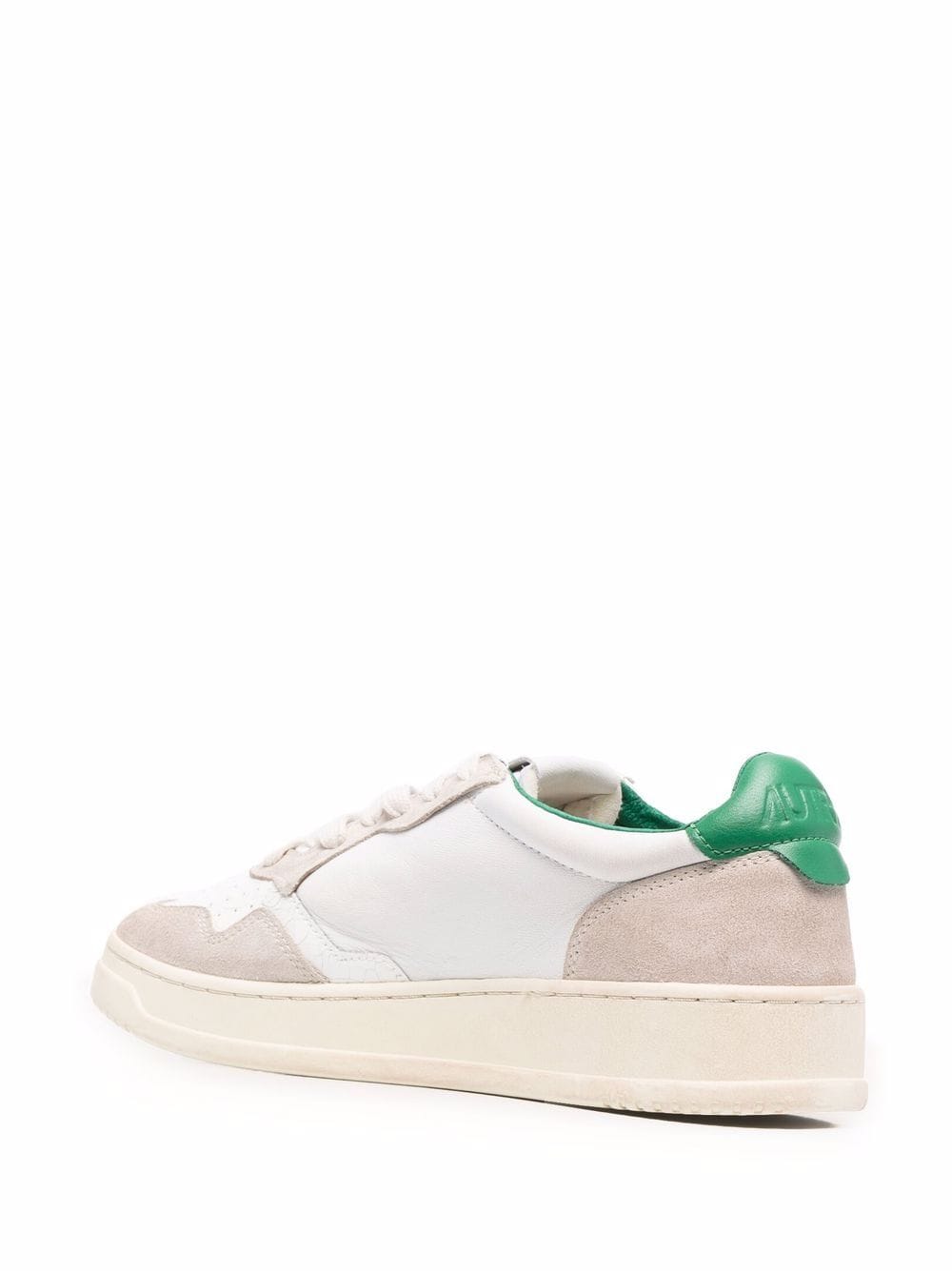 Autry Medalist sneakers in suede and leather White and green