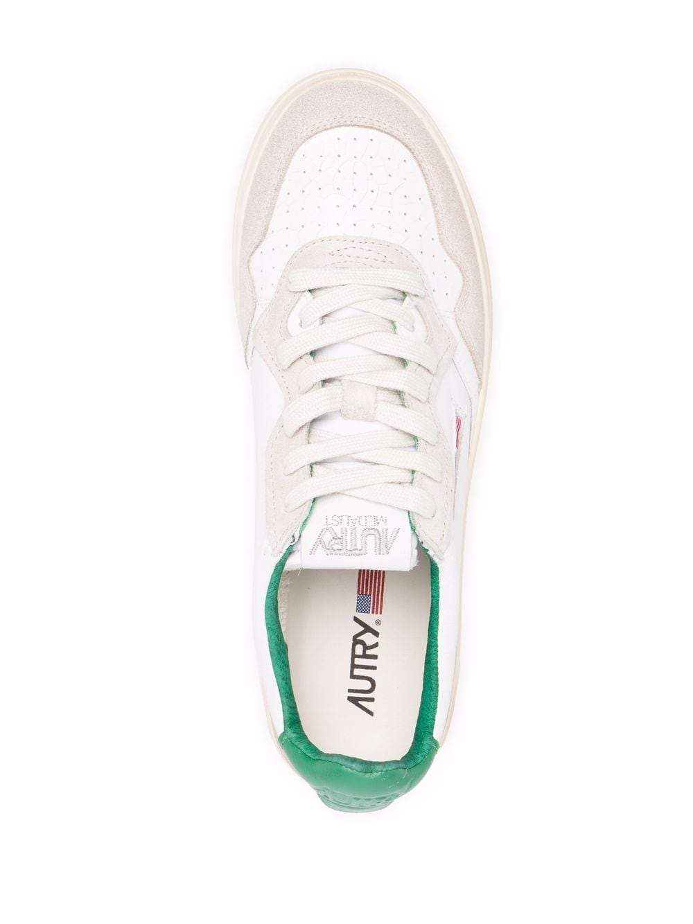 Autry Medalist sneakers in suede and leather White and green